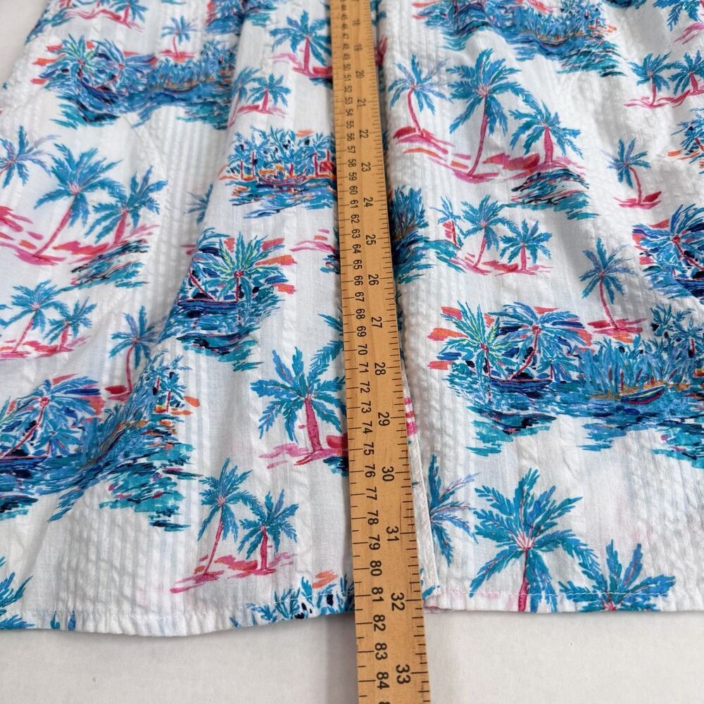 Tommy Bahama Tropical Oasis Boyfriend Beach Shirt Crinkle Cover Up - Picture 10 of 11